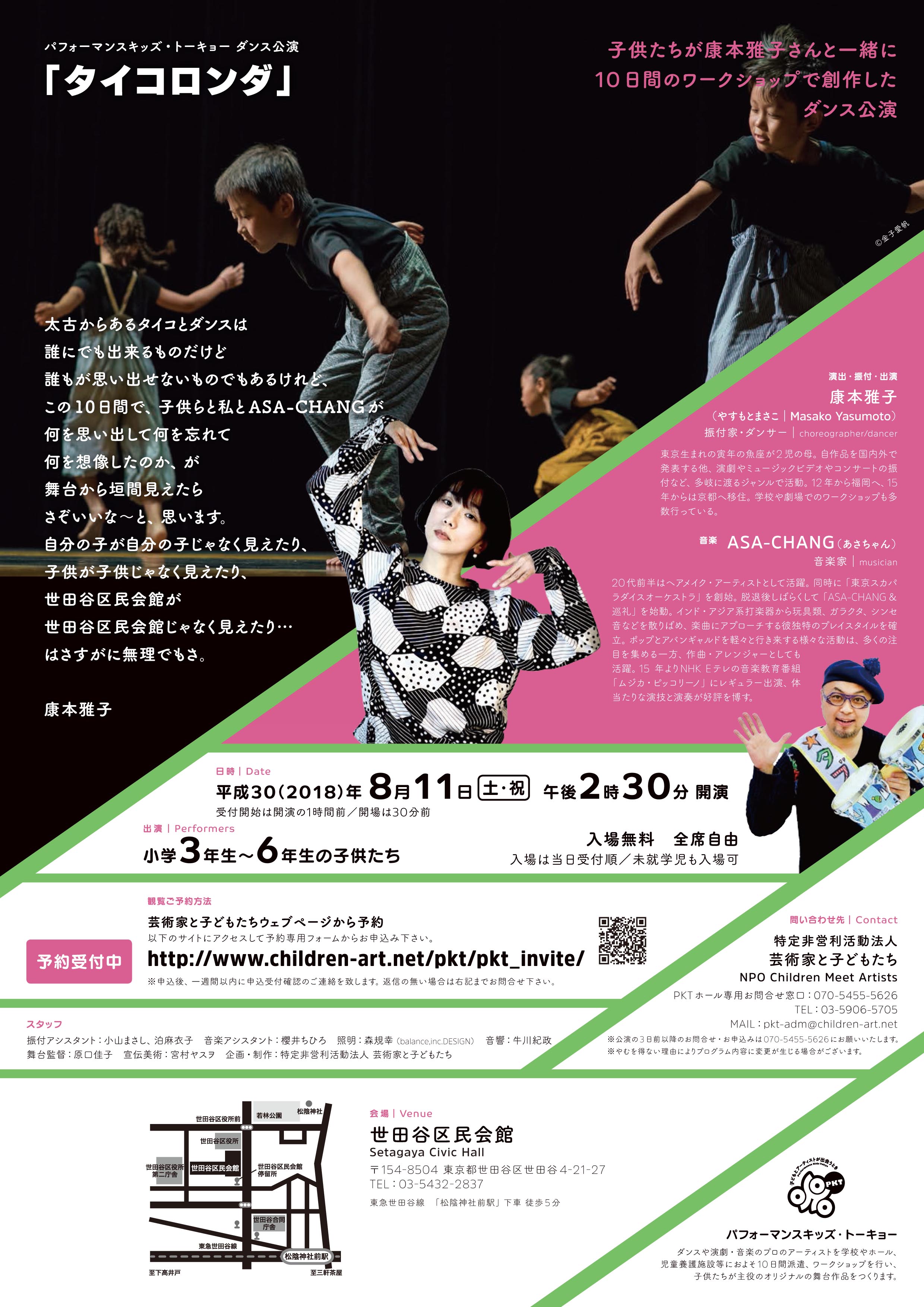 パフォーマンスキッズ トーキョー ダンス公演 タイコロンダ このイベントは終了しました 世田谷くみん手帖